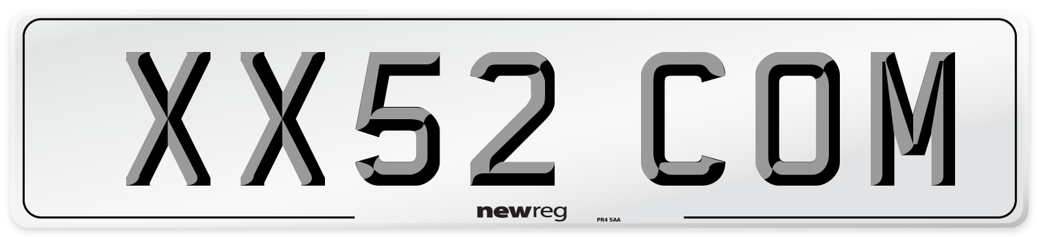 XX52 COM Number Plate from New Reg